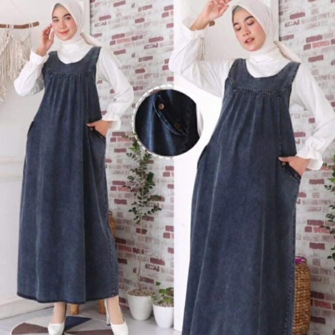 Pakaian Gamis Overall Jeans Baju Kodok
