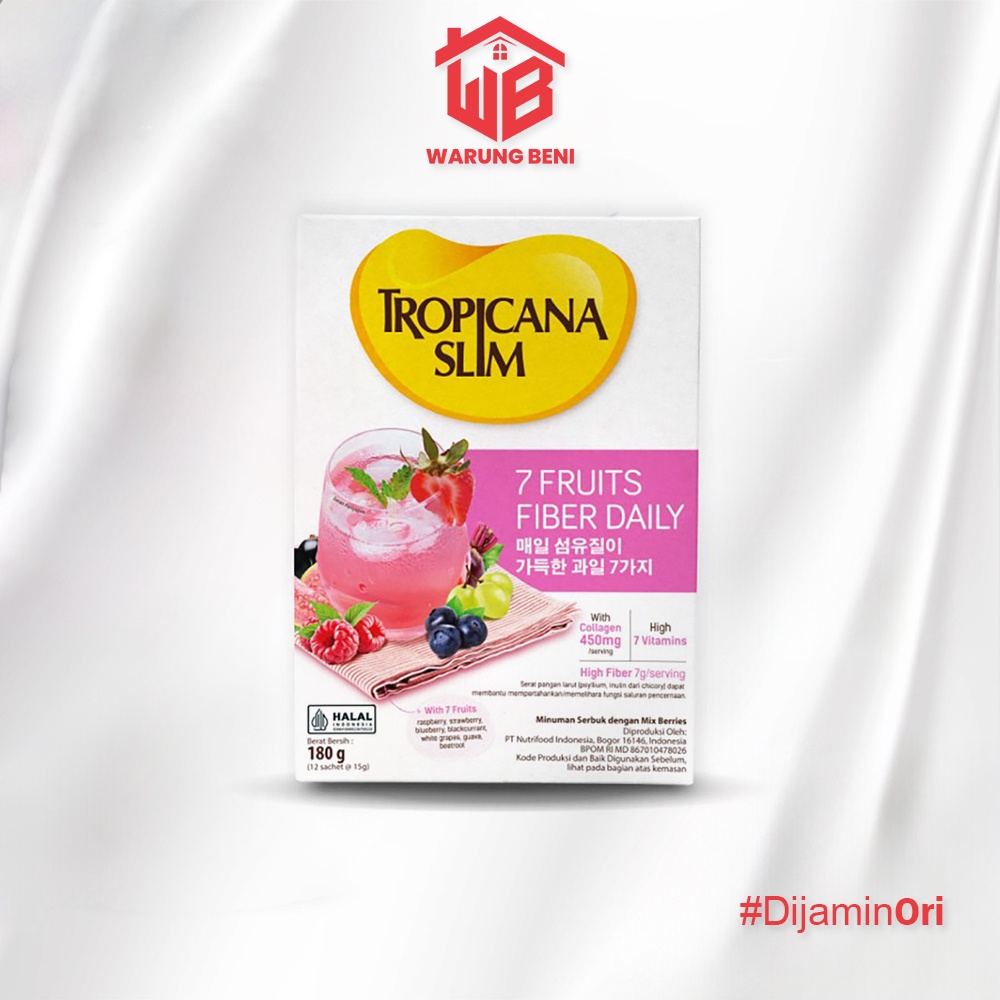 

Tropicana Slim Minuman Diet 7 Fruits Fiber Daily (12 Sachet)