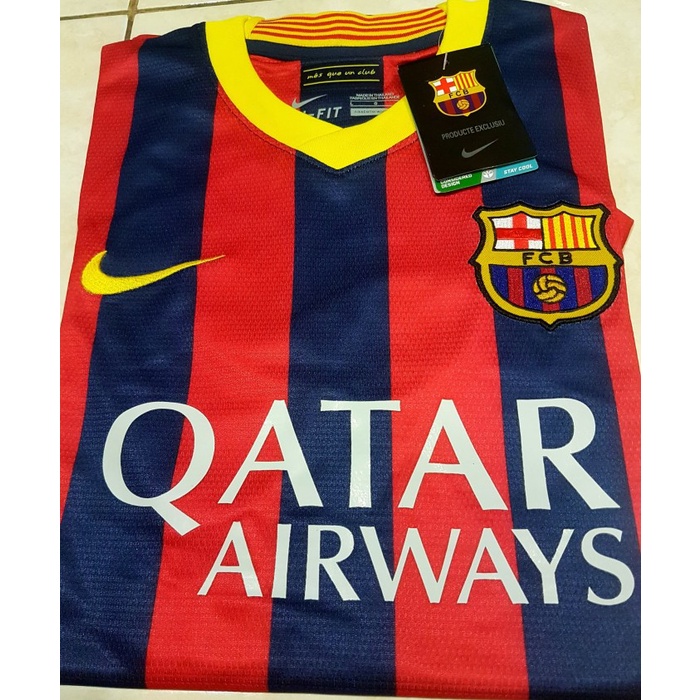 [New] Jersey Barca Retro Barcelona Unicef Home 2013 Player Issue Lfp Print Diskon