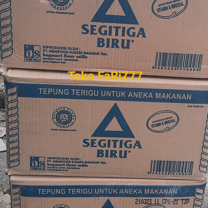 

TEPUNG TERIGU SEGITIGA BIRU 1 DUS /12KG Isi Kemasan 1KG Ready Stok zp 1009