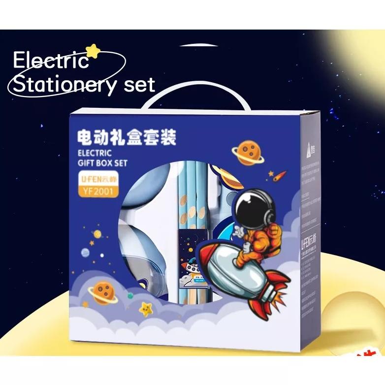 

Terlaris Electric Stationery Set / Set Alat Tulis Elektrik Rautan Penghapus Vacuum Pensil 11 In 1 Original