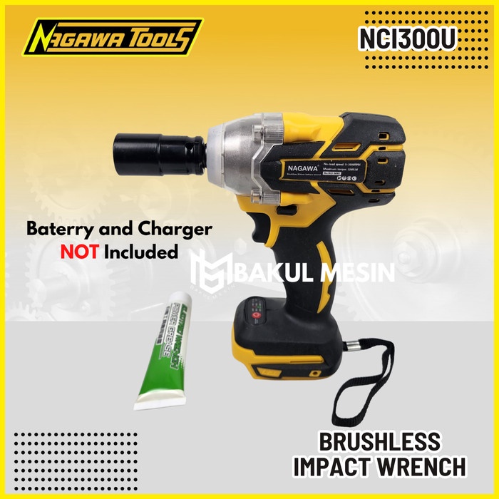 ✅New Ori Nagawa Nci300U Impact Wrench Brushless Mesin Pembuka Baut Unit Only Terbaru