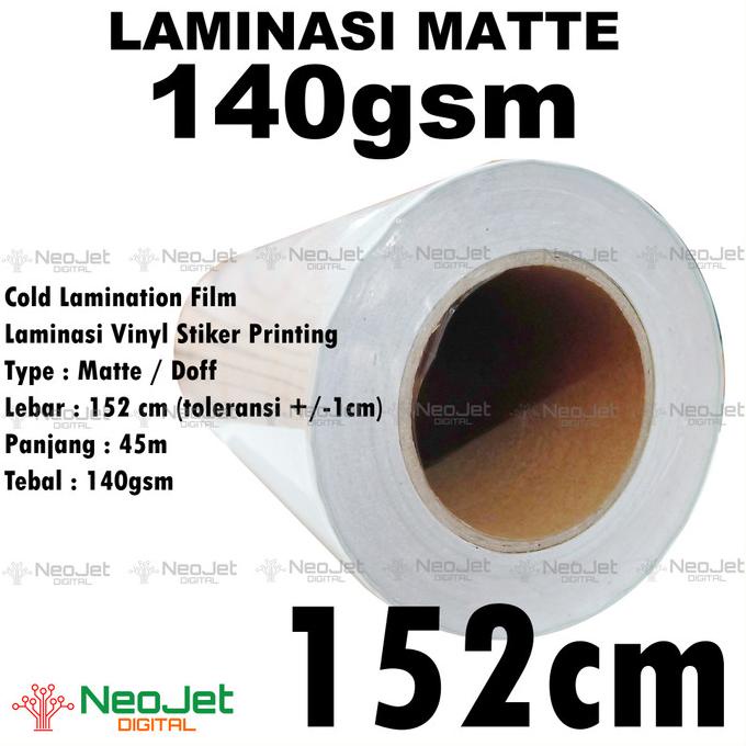 

Laminasi Dingin Matte Mate 140 Gsm Laminating Doff Doft 152Cm 45 Meter Kode 783