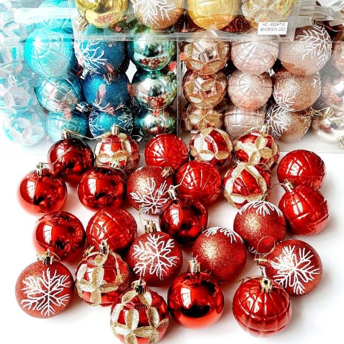 

Ready Bola Natal 6 Cm Premium Isi 24 Hiasan Pohon Natal Murah Dekorasi Stok Terbatas