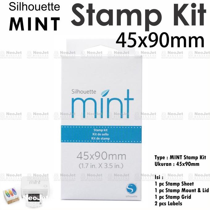 

Stamp Kit 45X90 Silhouette Mint Mesin Stempel Digital Mini Cap Custom Kode 1348