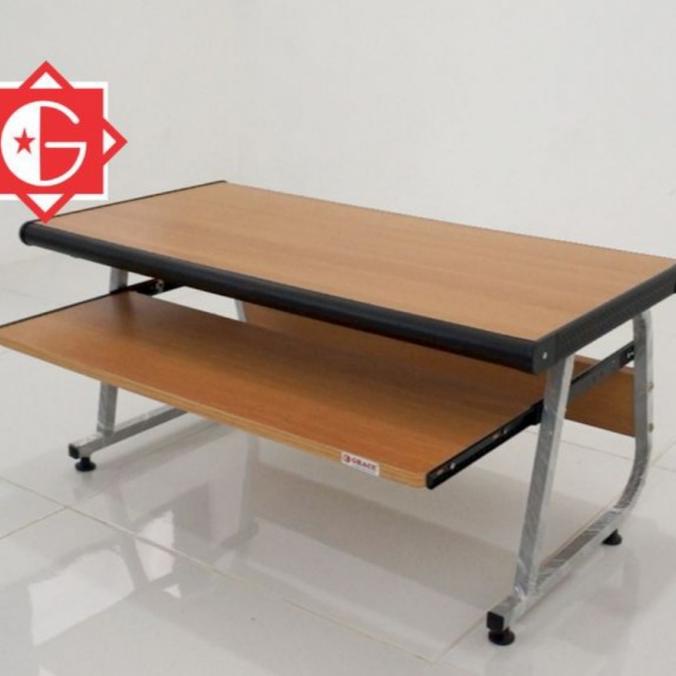 TERBARU MEJA KOMPUTER / LAPTOP MEJA LESEHAN GRACE 809 KAKI BESI KOKOH