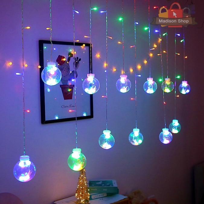 

Lampu Tirai Bohlam Led Warm White Lampu Bola Transparan Light Ball Stok Terbatas