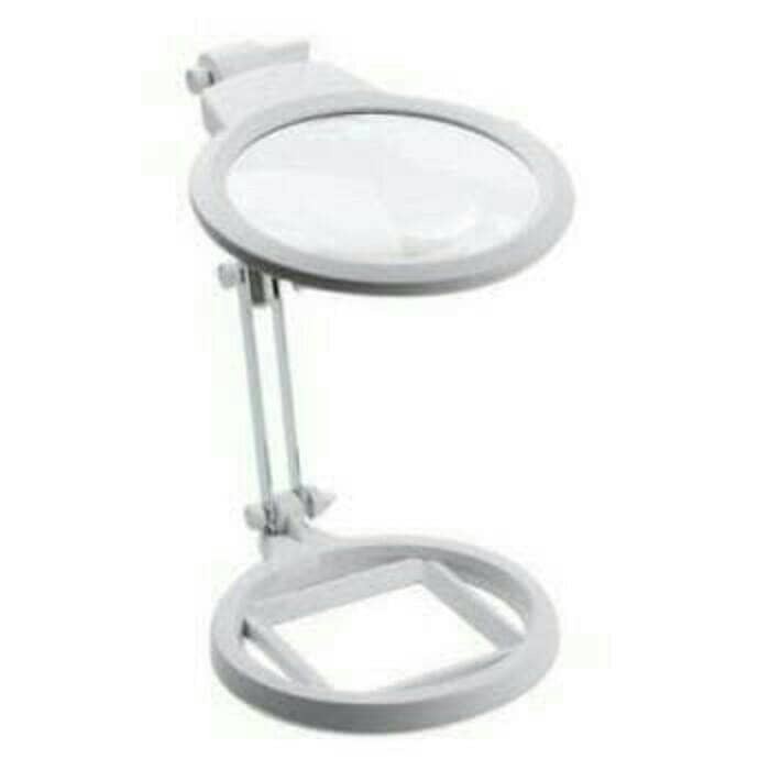 ✅Original Foldable Magnifier/Kaca Pembesar Duduk 6X Loupe  2 Led Diskon