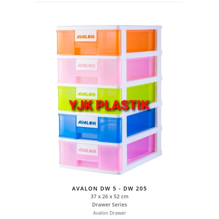 ✅Termurah Laci Container Avalon F4 Ss-5 Multindo Laci / Lemari Plastik Susun 5 Bisa Gojek
