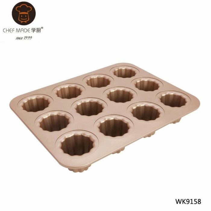 

✨Baru Chefmade 12 Cups Cannele Mould Loyang Anti Lengket Wk 9158 Diskon