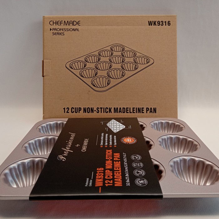 

✅Termurah Cetakan Kue Chefmade 12 Cup Madeleine Pan Non-Stick Terbatas