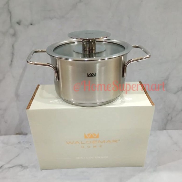 ✨Baru 24010212 Mini High Pot 12X7 Cm Glass Cover Waldemar By Bima Stainless Terbaru