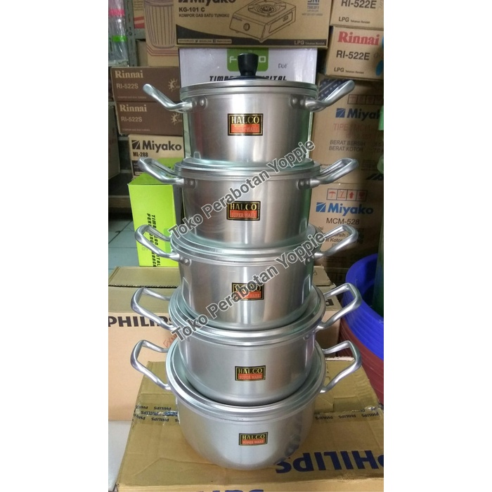 ✨Baru Panci Set Aluminium Halco Susun 5 Limited