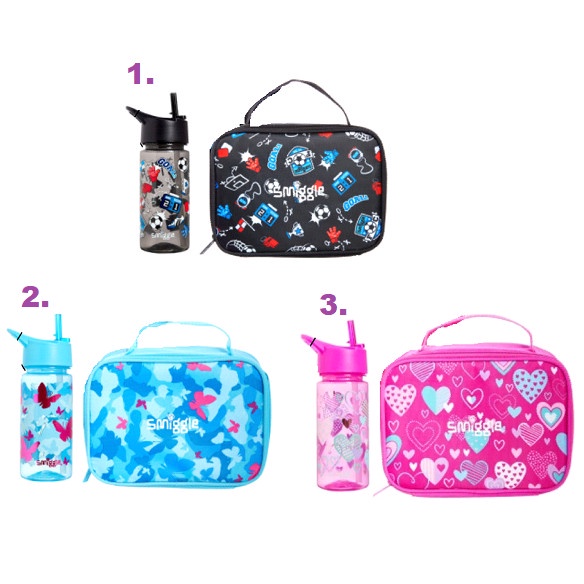 Risti Smiggle Giggle Lunchbox Bottle Set / Lunchbag Drink Bottle Set