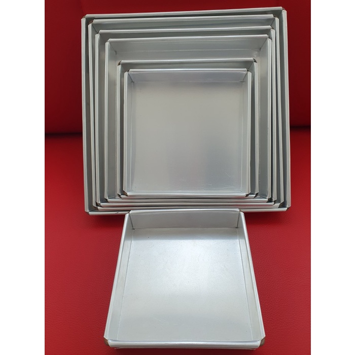 

✅Termurah Loyang Alumunium Kotak Tinggi 4Cm / Loyang Lapis Legit / Lapsur 1 Set Terbatas