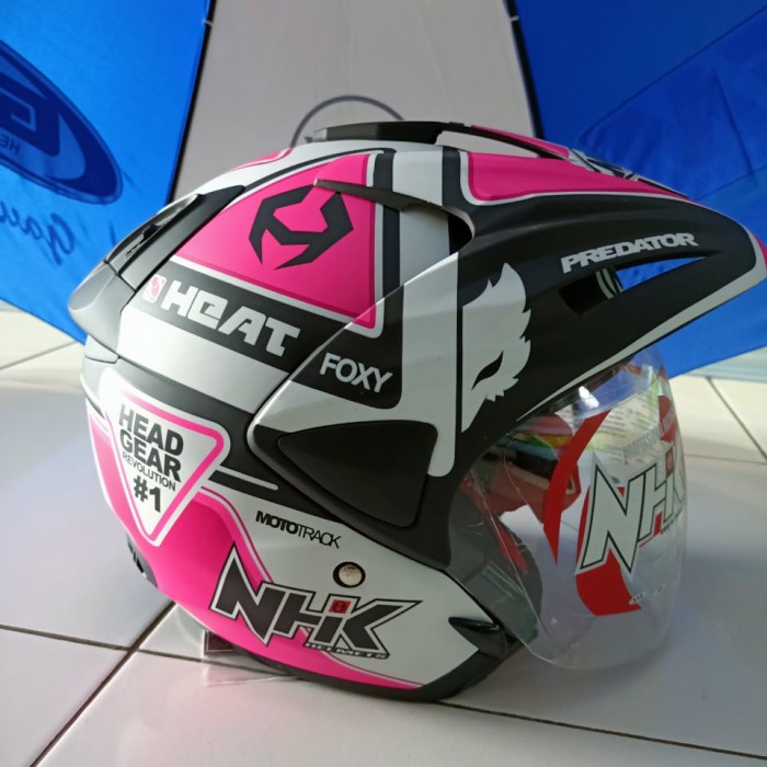 ✨New Helm Nhk Predator Foxi Heat Pink Doff Bisa Gojek