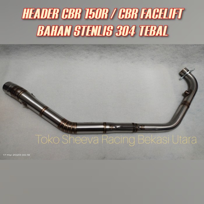 ✨New Ori Header Knalpot Racing Cbr150R Cbr 150R Cbr Facelift 50Mm Stenlis 304 Bisa Gojek