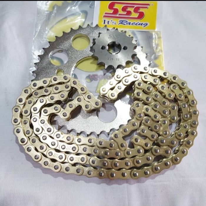 ✨Ori Gear Gir Sss Suzuki Gsx 150 Gsx 150 R Set Rantai 428 Gold Terbaru