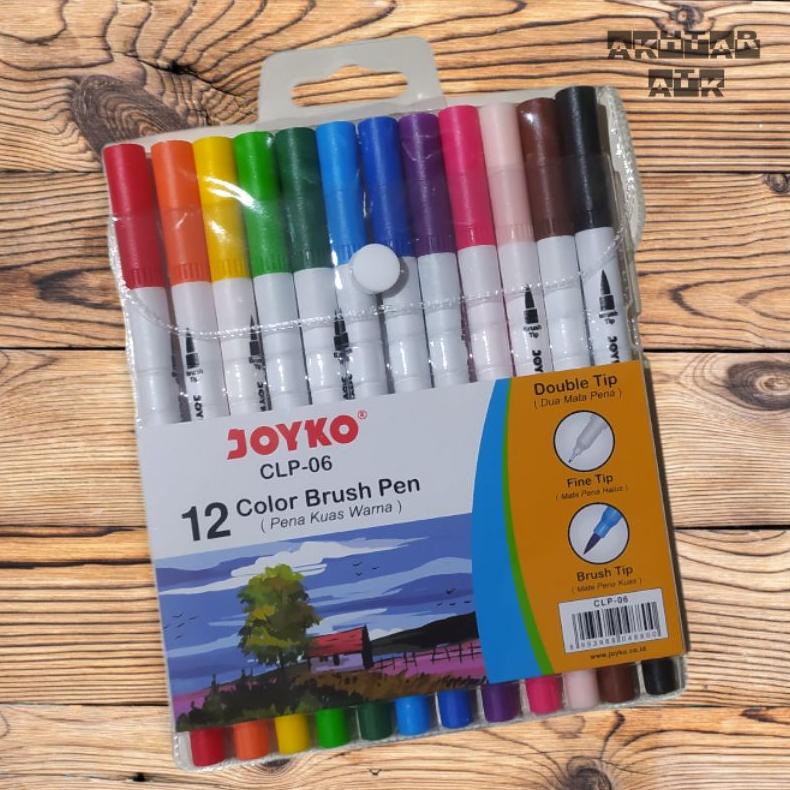 

SALE Color Brush Pen Joyko / Pena Kuas Warna Joyko CLP-06 /12 Colors ORIGINAL