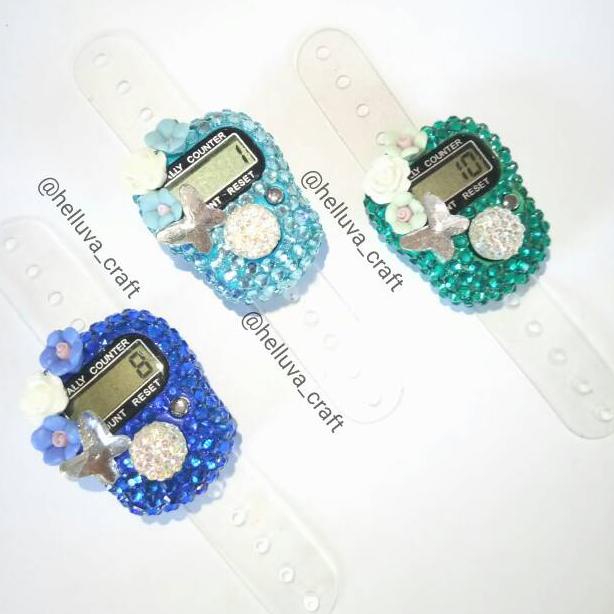 PROMO Cantik Tasbih Digital Swarovski Penghitung Zikir Kado Unik Muslimah Persiapan Umroh Oleh oleh 
