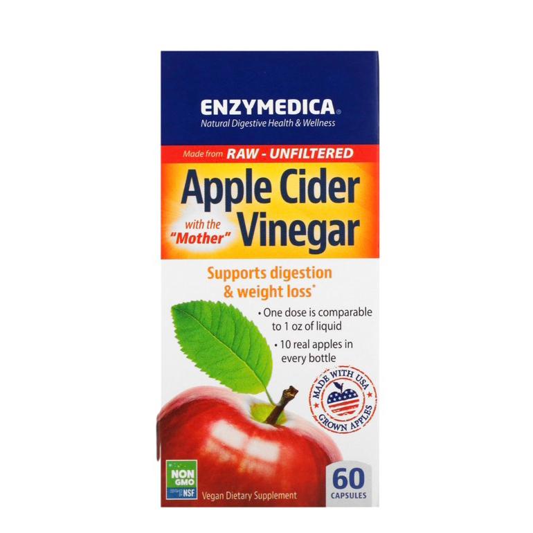 

ENZYMEDICA APPLE CIDER VINEGAR WITH THE MOTHER 60 CAPSULES