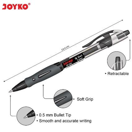 

ORIGINAL Gel Pen Pulpen Gel joyko Gp-265 (lusin) TERLARIS