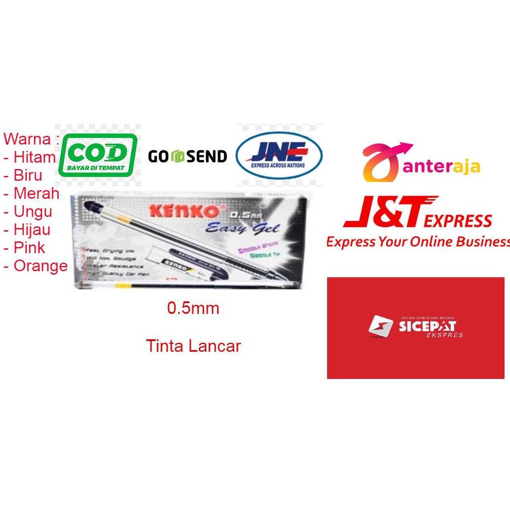 

COD (Per Kotak) Pulpen Kenko Easy Gel 0.5mm SPECIAL PROMO