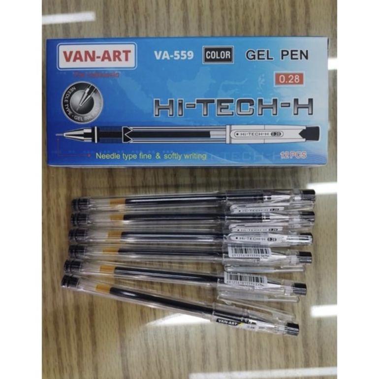 

TERMURAH (Harga 12 pc) Bolpen Hi tech HITAM VA-559 (1 Kotak isi 12 pcs) /gel pen 0,28 ORIGINAL PROMO
