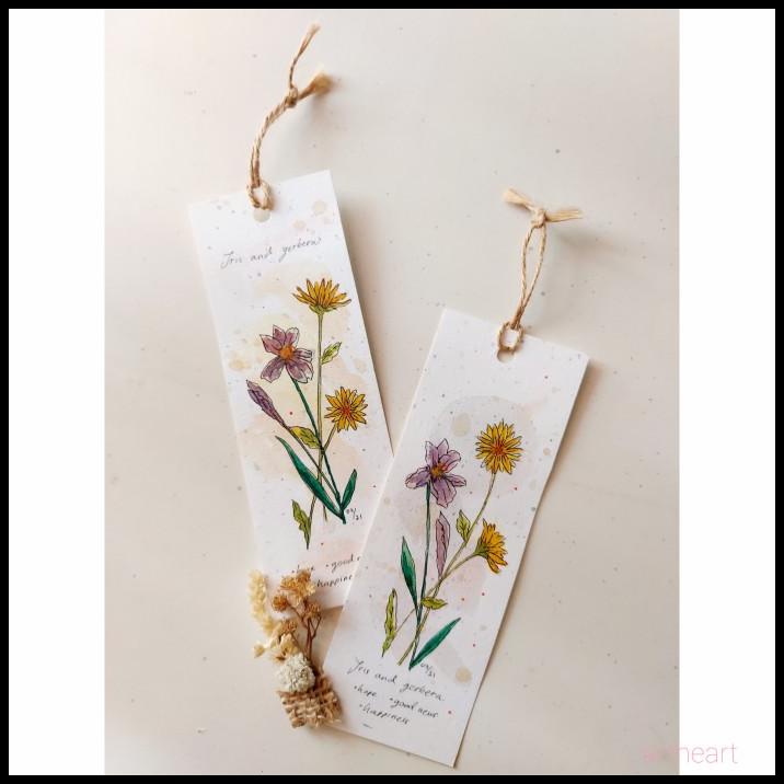 

TERBARU HANDMADE WATERCOLOR BAHASA BUNGA KARTU UCAPAN [CUSTOM FLORAL BOOKMARK] !!!!