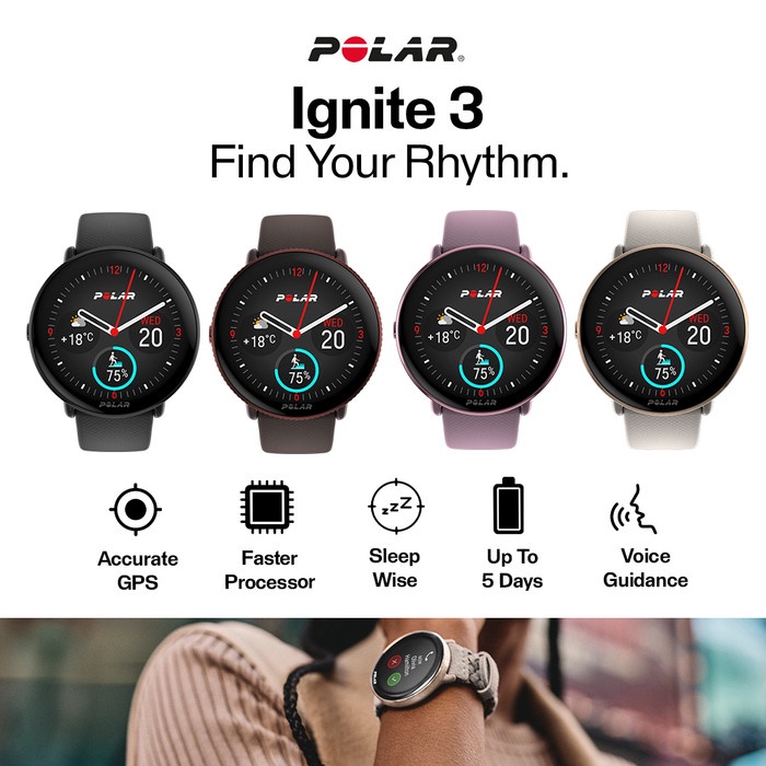 Jam tangan olahraga Polar Ignite 3 Smart Watch Garansi 2 tahun