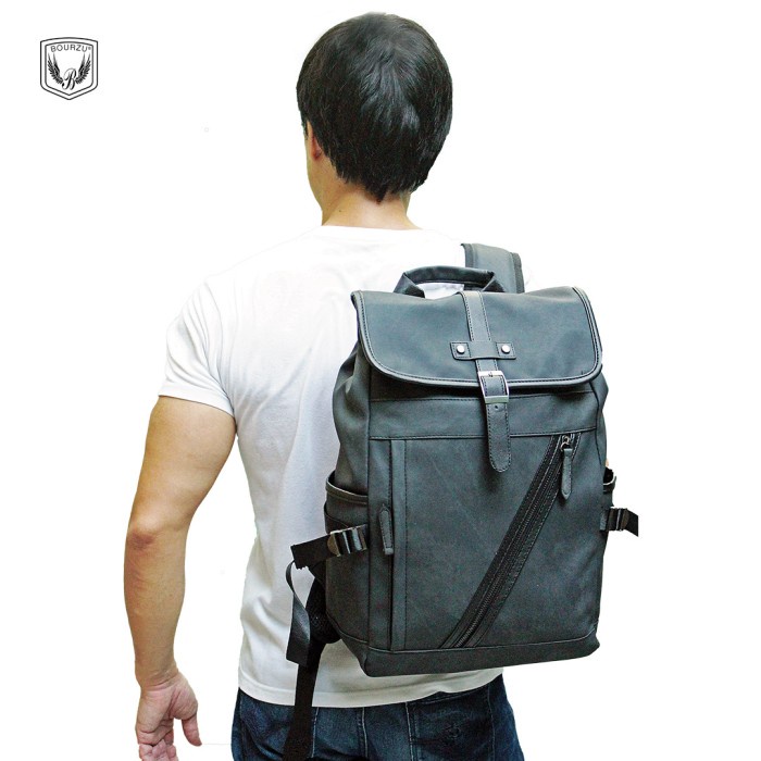 ✨Original Tas Ransel Laptop Pria Backpack Branded Murah Keren Bourzu Terbaru