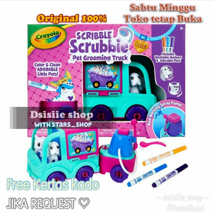 

✨Sale Crayola Scribble Scrubbie Pet Grooming Truck Diy Washable Original Terbaru