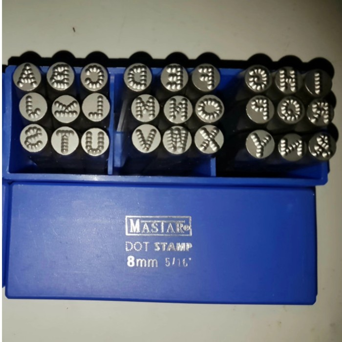 

✨Sale Huruf Ketok Bintik Master Germany Dot Letter Punch A- Z 10Mm Berkualitas