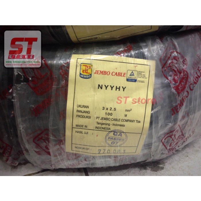 ✨Ori Kabel Nyyhy / Kabel Serabut Jembo 3X25Mm / Meteran Bisa Gojek