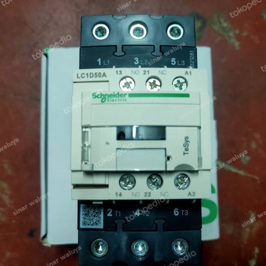✨Ori Kontaktor / Contactor Schneider 80A 220Vac Lcid50A / Lc1D50Am7 Diskon