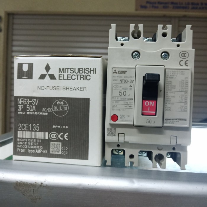 Breker Mccb Mitsubitshi Nf63-Sv 3Phase 50 Amper