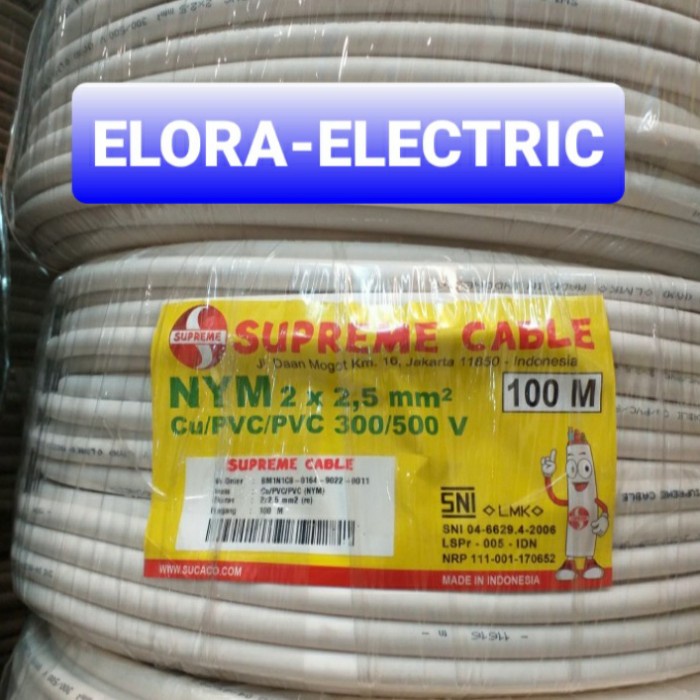 ✨Ori Kabel Listrik Tunggal 2X25 Mm / Nym 2 X 25Mm Supreme - 50 Meter Terbaru