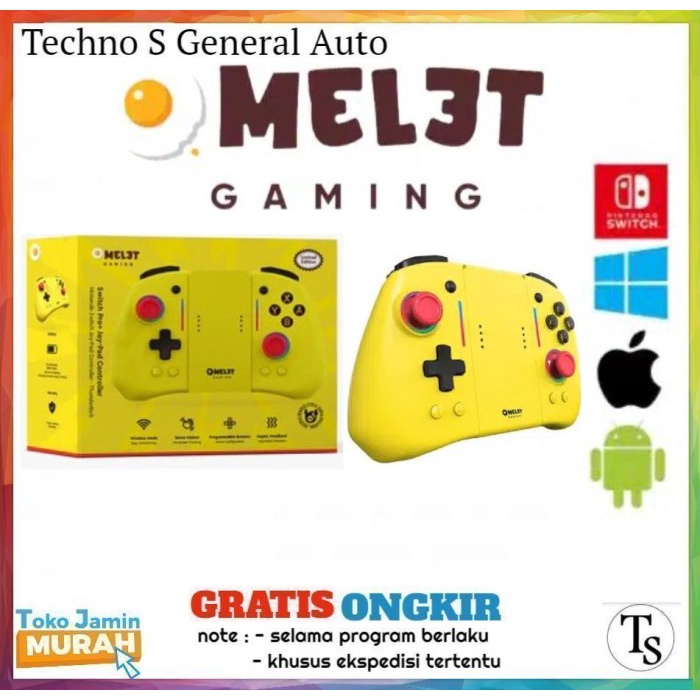 ✨Ori Omelet Gaming Joypad Joycon Pro Controller Yellow Nintendo Switch Berkualitas