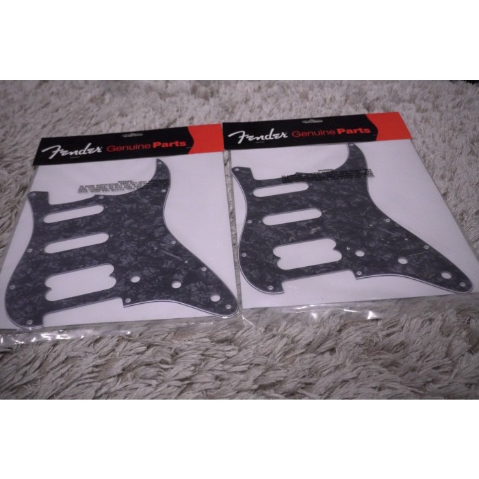 ✨Ori Pickguard Fender Std Stratocaster Hss Black Pearl 4 Ply Terbatas