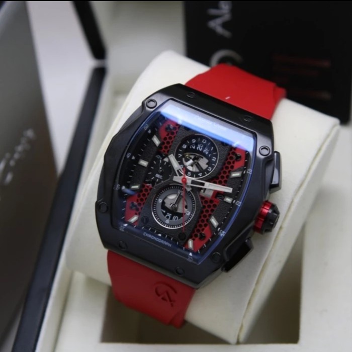 ✅Sale Alexandre Christie Ac 6608 Black Red Ac6608 Pria OriginalRubber Limited