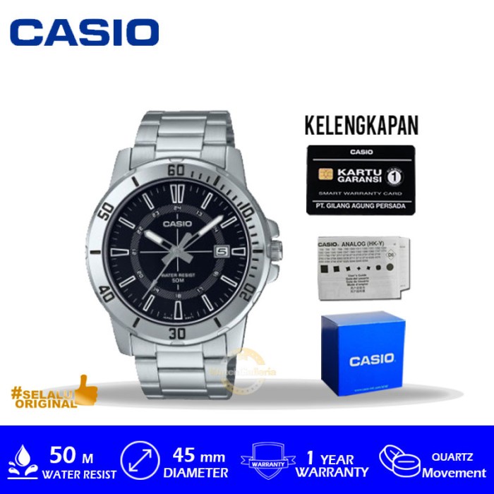 ✅Sale Jam Tangan Pria Casio General Mtp-Vd01D-1Cvudf Mtp Vd01D Original Berkualitas