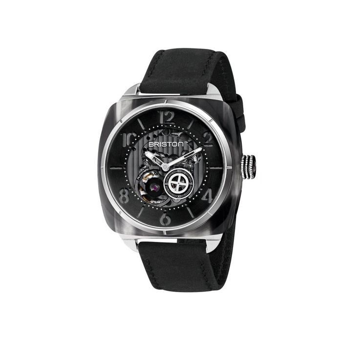 ✅Ori Jam Tangan Automatic Briston Streamliner Skeleton Acetate Black 42Mm Limited