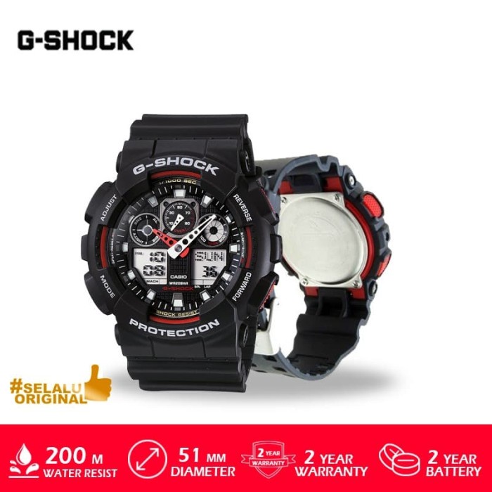 ✅Ori Casio G-Shock Ga-100-1A4Dr / Ga-100-1A4Dr / Ga100 Original Bisa Gojek