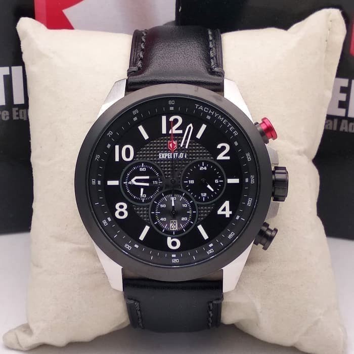✅Ori Jam Tangan Pria Expedition E6779 Silver Black Tombol Merah Original Bisa Gojek