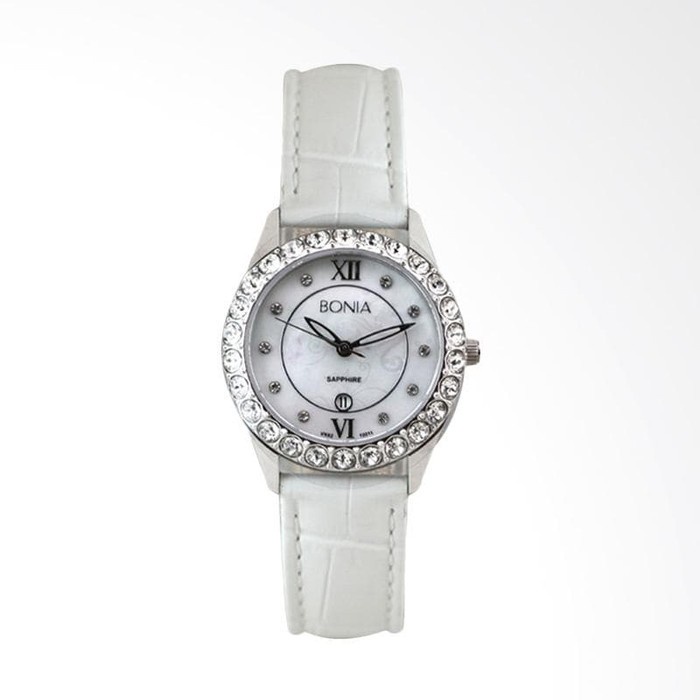 ✅New Bonia B10011-2359S Jam Tangan Wanita Leather White Terbatas