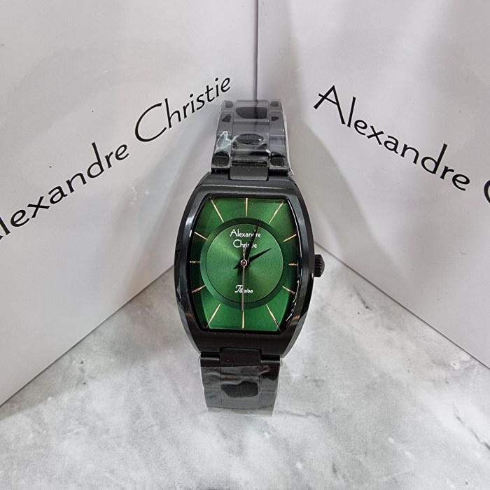 ✅New Ori Jam Tangan Wanita Alexandre Christie Ac2980Lh Black Green Terbatas