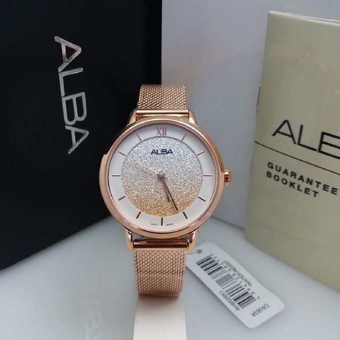 ✅New Jam Tangan Wanita Alba Ah8626X1 Ah8626 Rose Gold Original Bisa Gojek