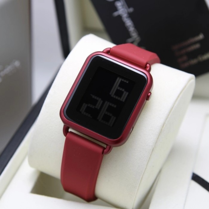 ✅New Alexandre Christie Ac 9341 Red Digital Ac9341 Wanita Original Terbatas
