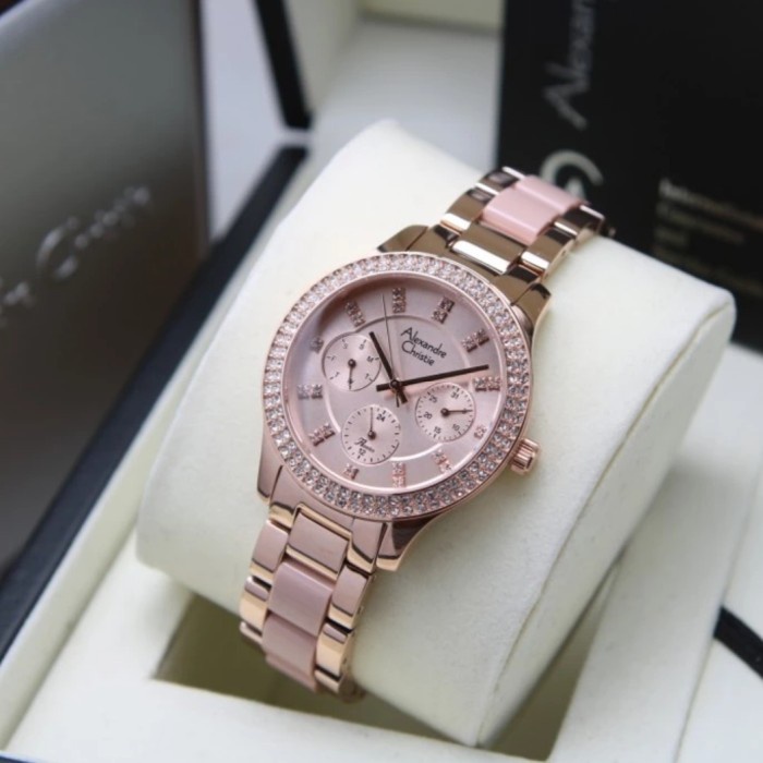 ✅New Alexandre Christie Ac 2A32 Rosegold Peach Ac2A32 Wanita Original Terbatas