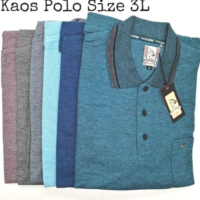 Kaos Polo / Kaos Kerah / Polo Shirt V4 Classic Misty Jumbo Size Kode 109
